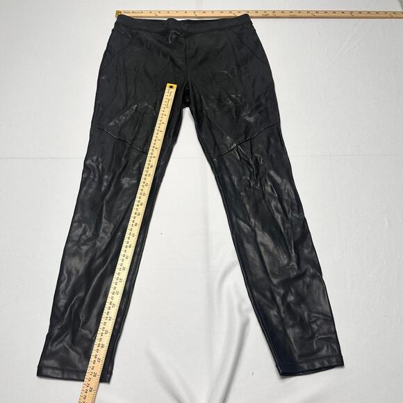 Free People Size 29 Women’s Black Leathered Legging Going Out Pants - Picture 4 of 4